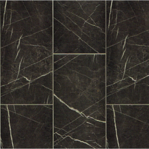 Faus Black Marble Tile Laminated Flooring